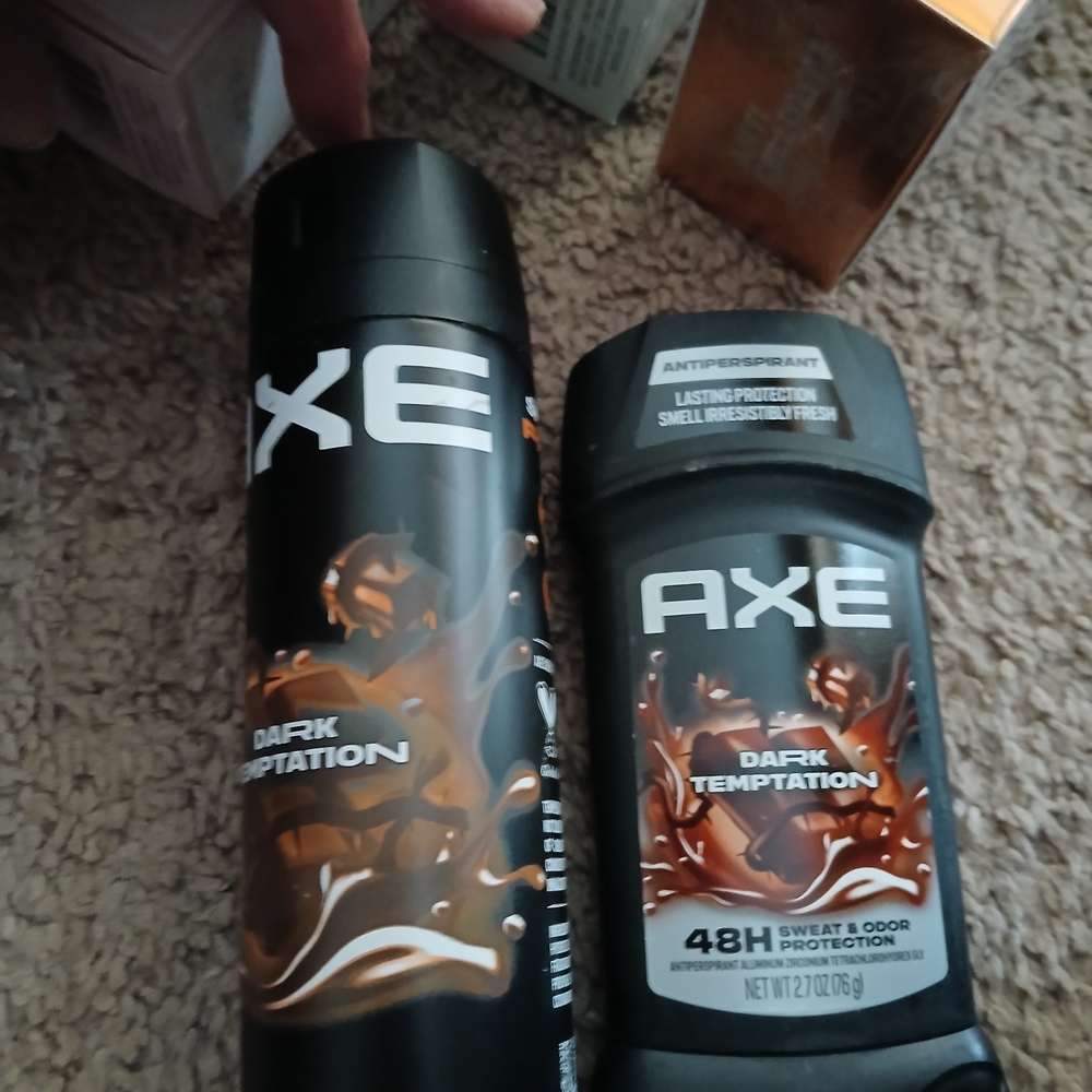 AXE Dark Temptation Deodorant Stick + Body Spray - Black with Brown Accents